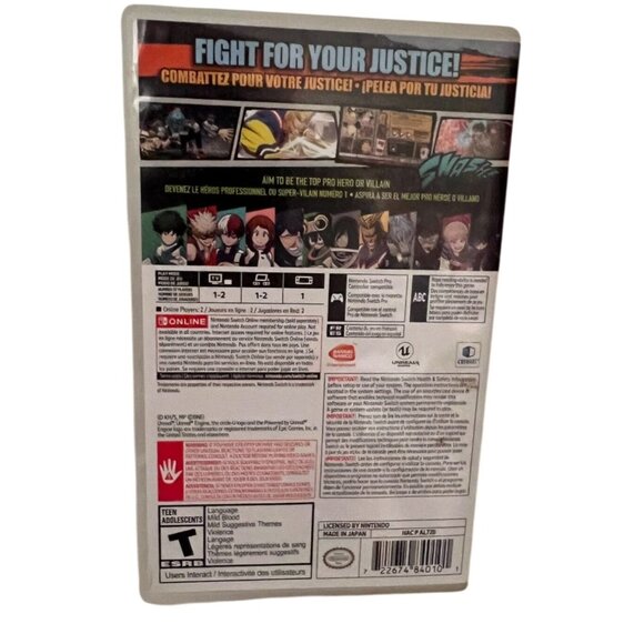 My Hero Ones Justice Video Game Nintendo Switch by Bandai TESTED - Picture 3 of 3